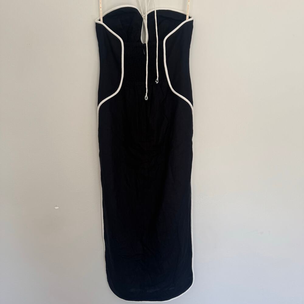 Farm Rio Black And White Cut-Out Midi Dress - Picture 7 of 9